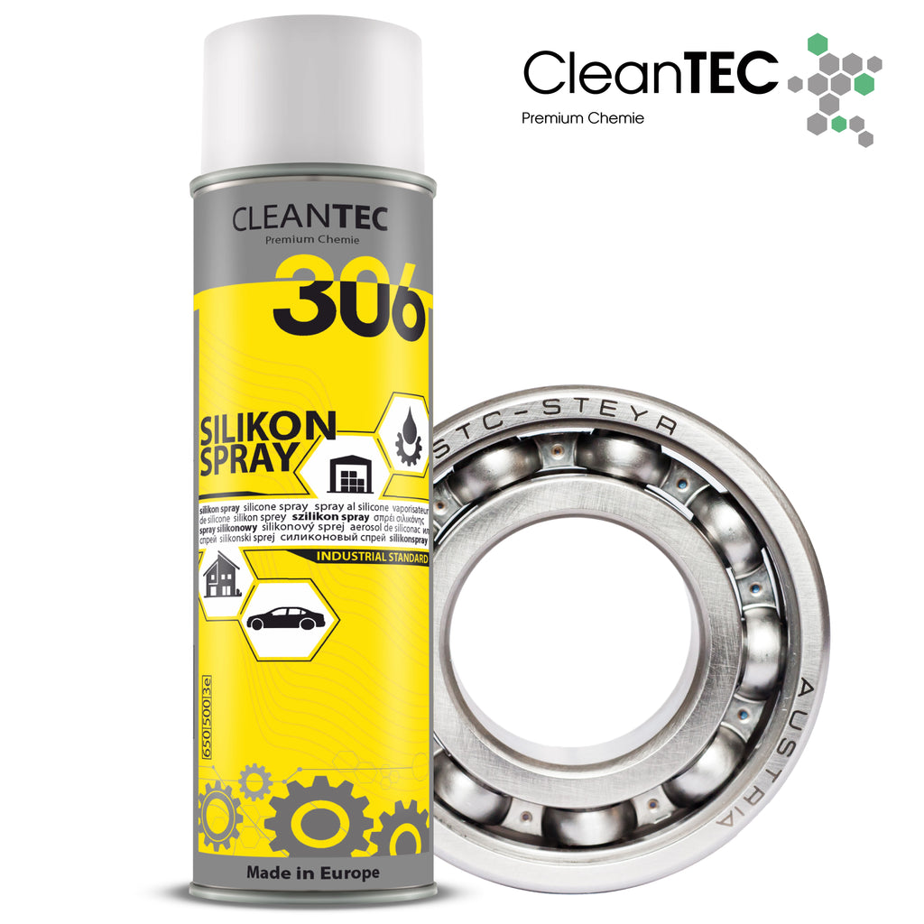 CleanTEC Premium Chemie 306 - Silikon Spray Technisches Schmiermittel 500 ml