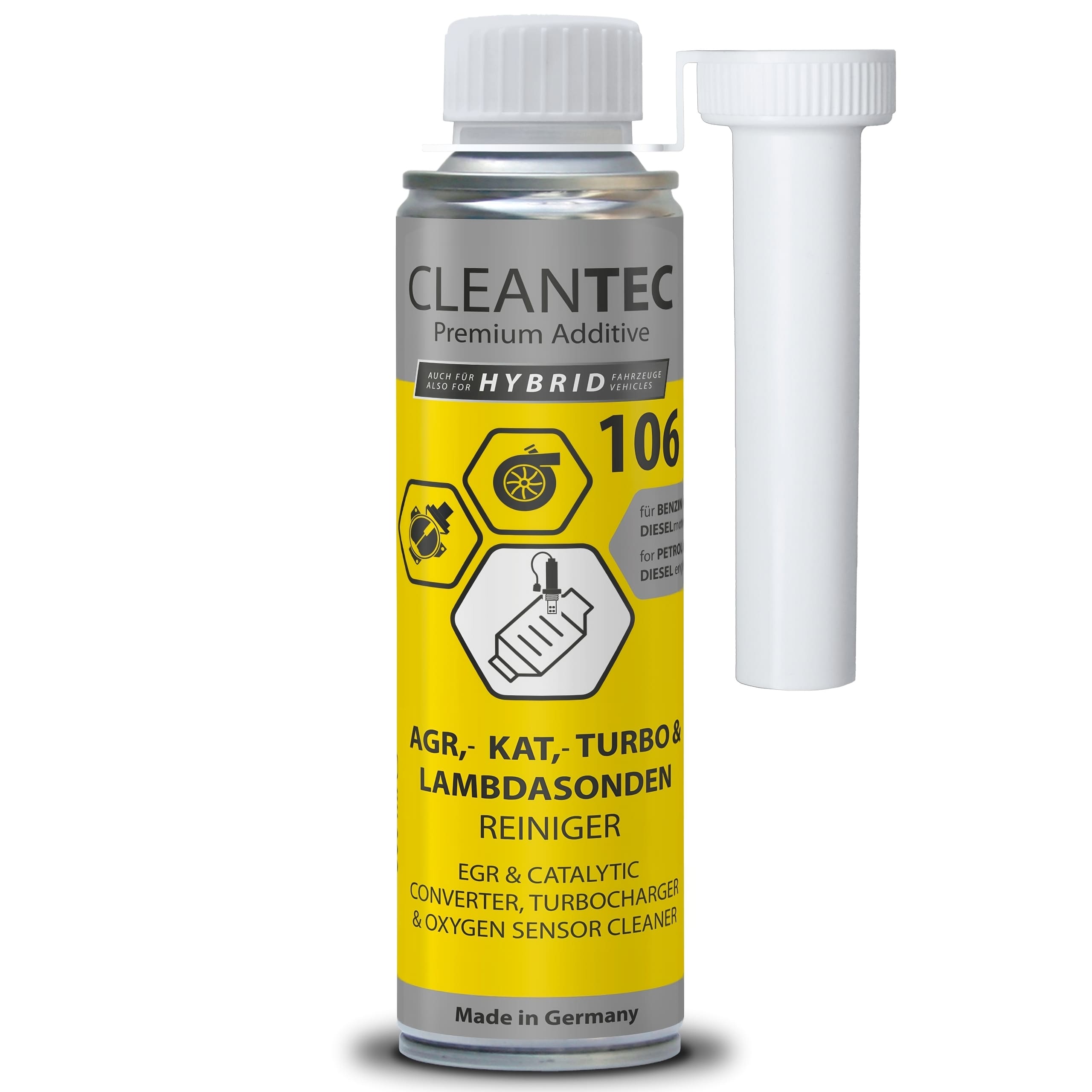 CleanTEC Premium Chemie 106 - Profi-Reiniger für Abgasysteme – EGR, Turbolader, Katalysator & Lambdasonde - 300 ml