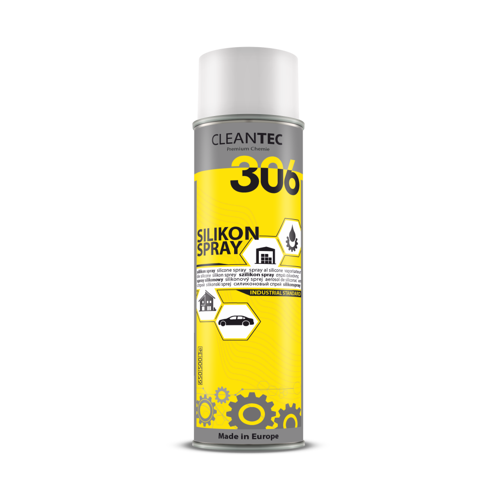 CleanTEC Premium Chemie 306 - Silikon Spray Technisches Schmiermittel 500 ml